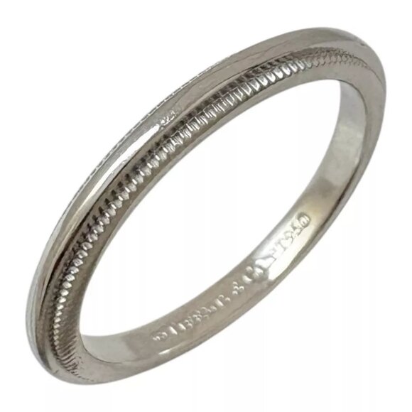 TIFFANY&Co. Ring US 5 EU49 Pt950Platinum Milgrain used